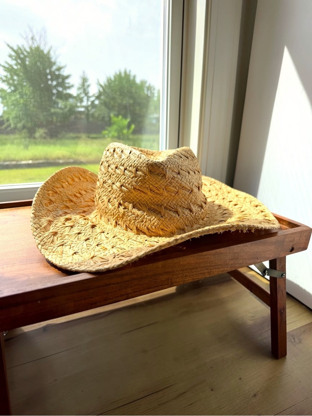 Wyeth Straw Rancher Hat | Boho Western Summer Accessory | EUC